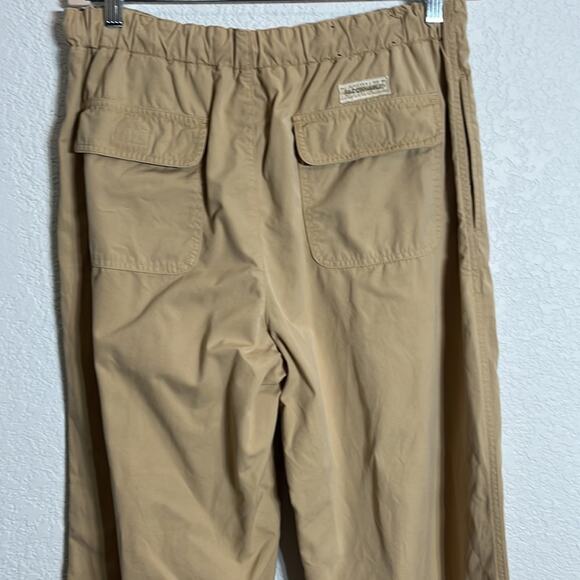 Faconnable cotton tan casual pant Elastic waist with zip closure casual vacation - Picture 6 of 11